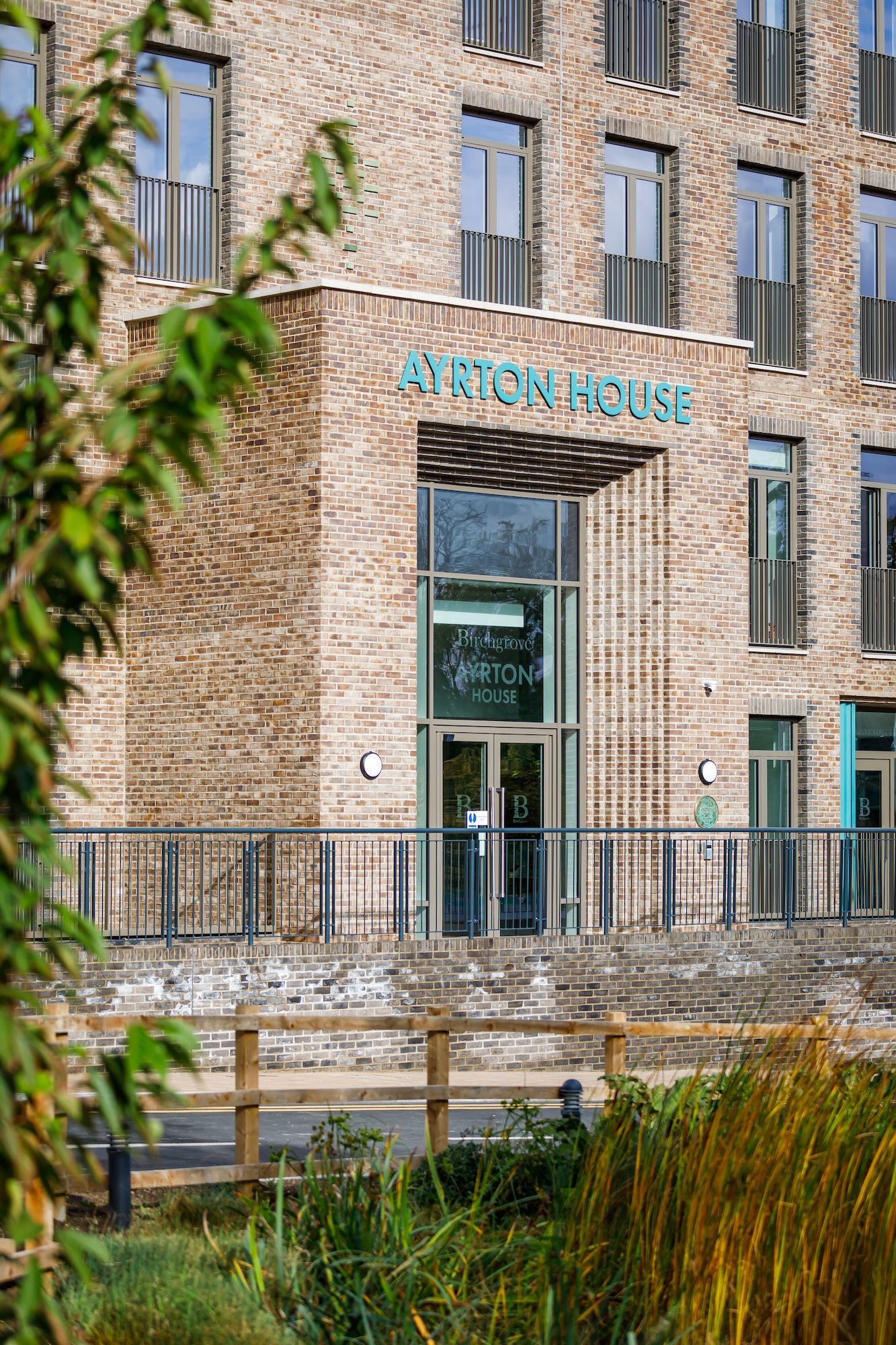 Entrance of Ayrton House with modern architecture