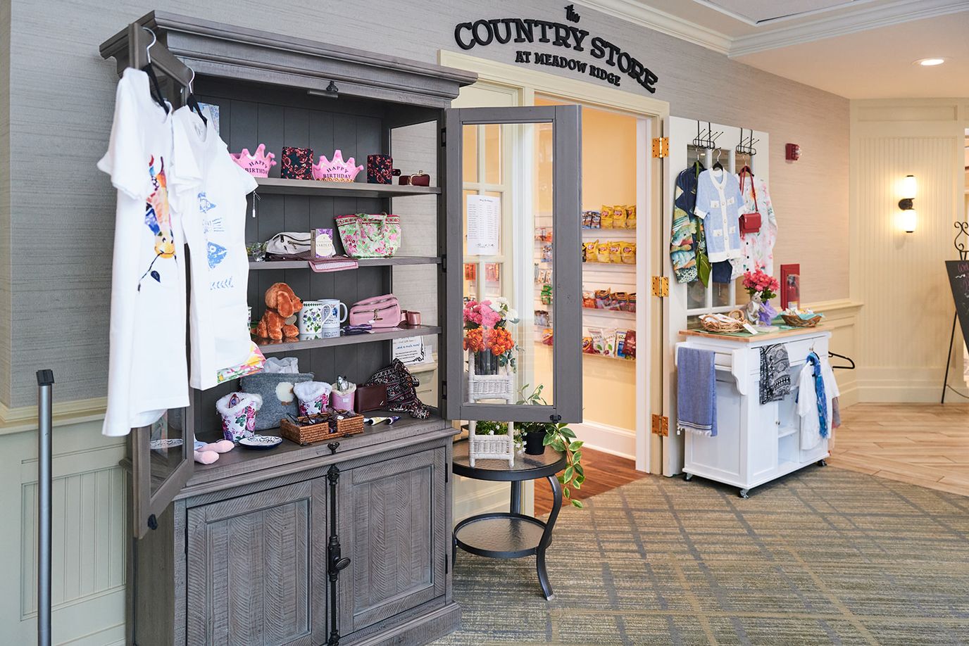 Interior view of a country store with merchandise