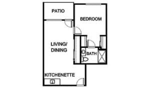 Architectural floor plan with rooms labeled