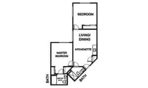 Architectural floor plan of a residence