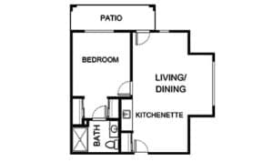 Detailed floor plan of a resident unit