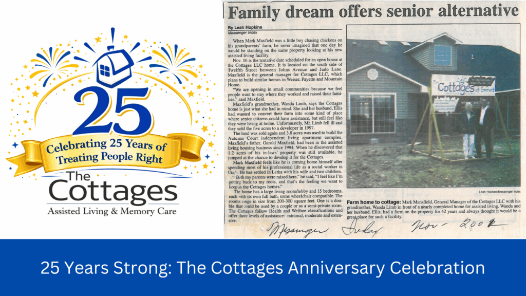 Newspaper article about anniversary celebration
