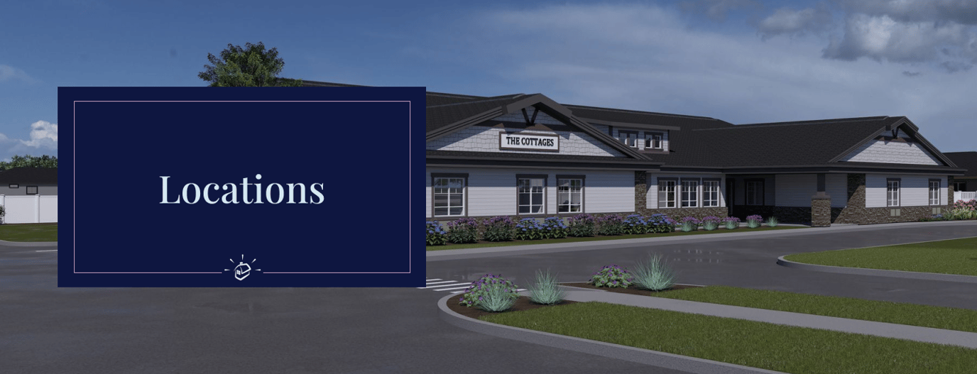 Exterior view of The Cottages Assisted Living facility