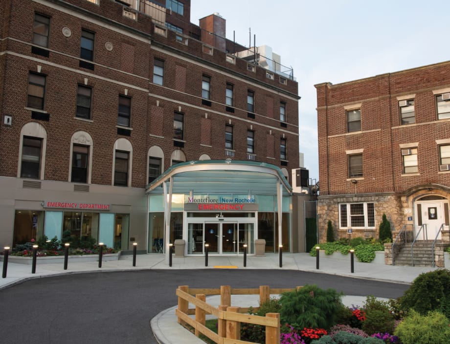 Exterior view of the facility entrance
