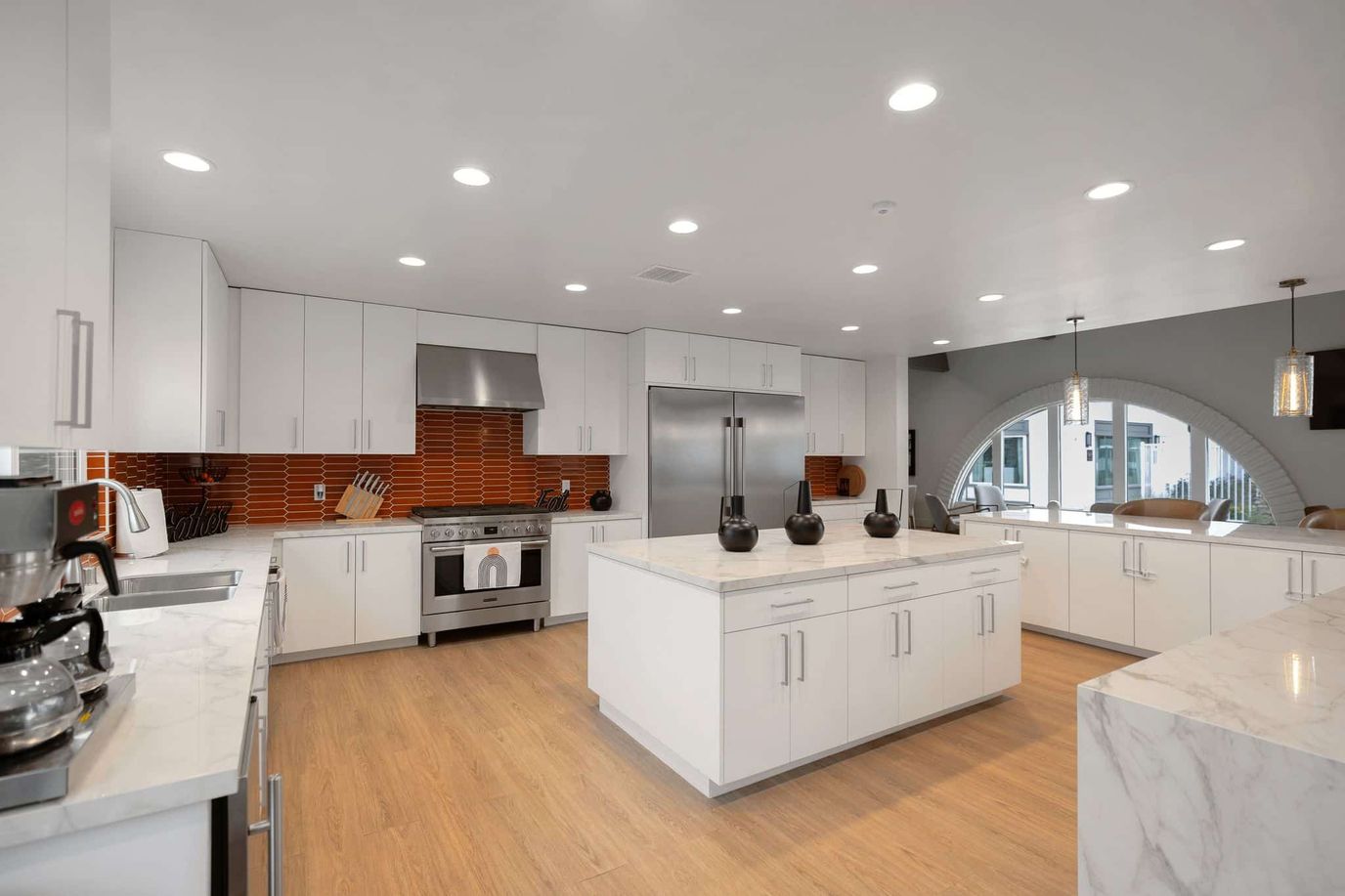 Modern kitchen design in a senior living facility