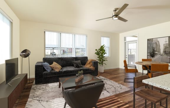 Cozy common area with furniture and decor.