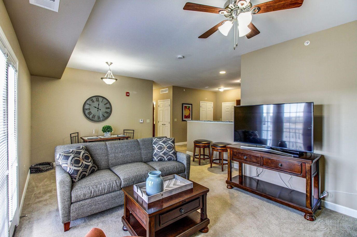 Bright and inviting living room area with modern furnishings