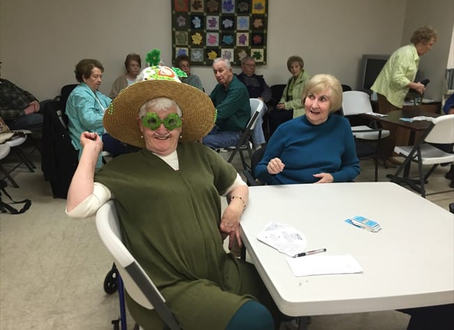 Residents participating in an engaging group activity
