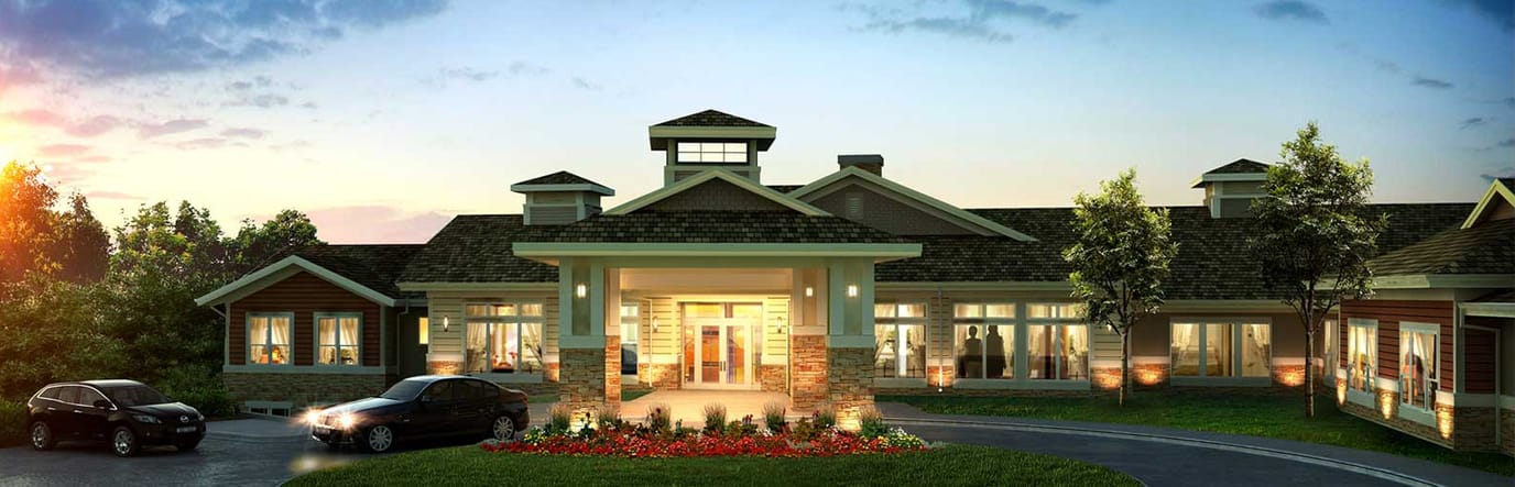 Exterior view of Cherry Hills Assisted Living building