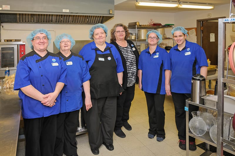 Culinary staff in the kitchen at the facility