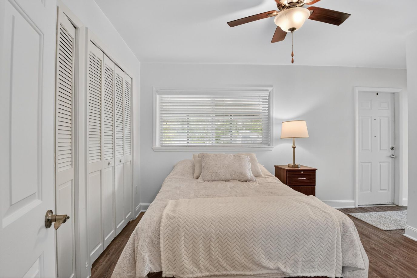 Comfortable bedroom in a senior living facility