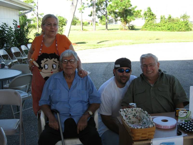 Residents enjoying a sunny outdoor gathering together