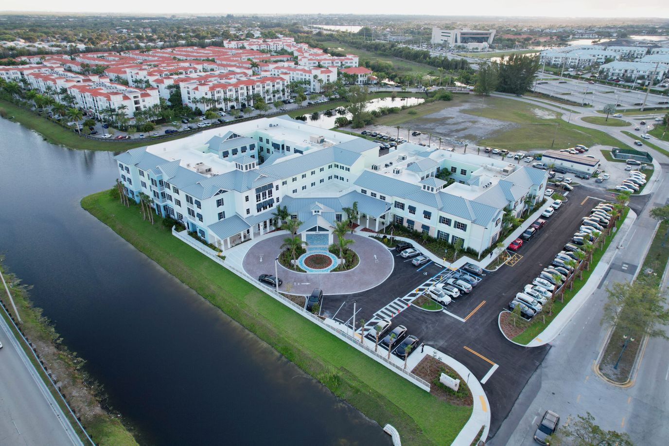 Aerial view of Providence Living at Pembroke Pines building