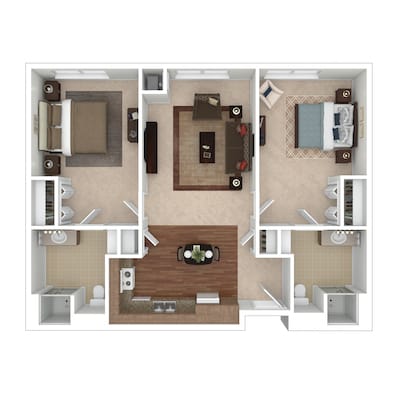 Architectural floor plan of a residential unit