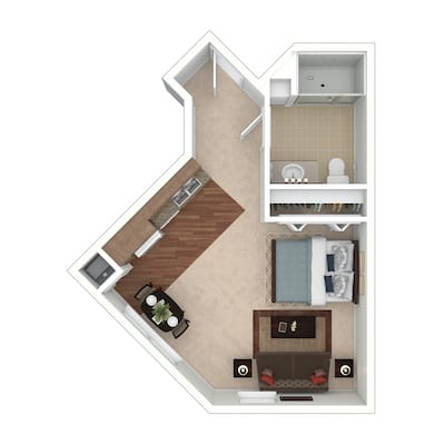 Architectural floor plan of a facility room layout