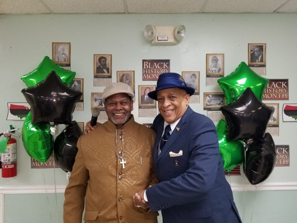 Two residents celebrating Black History Month