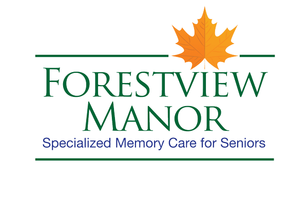 Forestview Manor logo with autumn leaf design