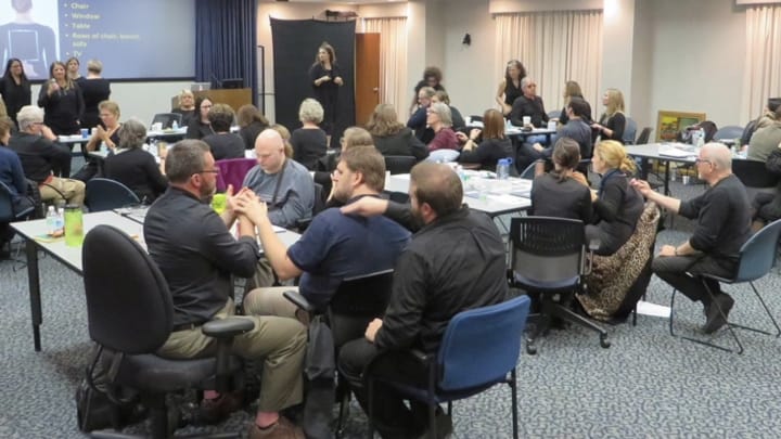 Interactive group activity in a conference room