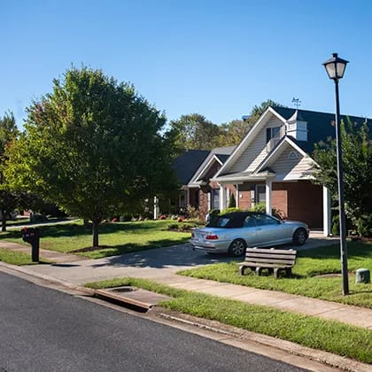 Exterior view of a pleasant residential building