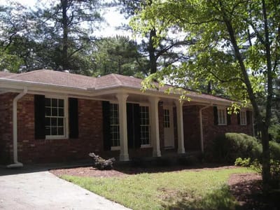 Exterior view of a single-story assisted living facility