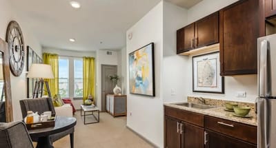 Well-furnished interior of a resident's living space