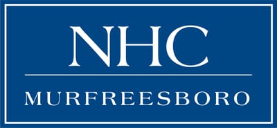NHC Healthcare Murfreesboro, assisted living in Murfreesboro, TN — Company logo with blue background and white text