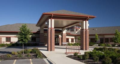 Front entrance of Badger Prairie Health Care Center