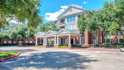Exterior view of The Buckingham senior living facility