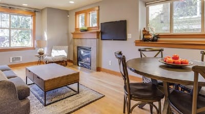 Interior view of a cozy lounge area
