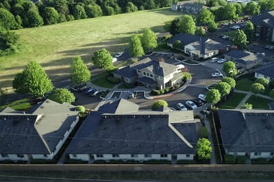 Aerial view of the Gateway Gardens facility and surrounding property