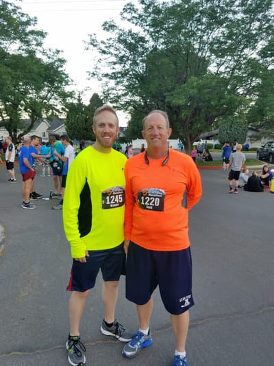 Participants in a running event outdoors