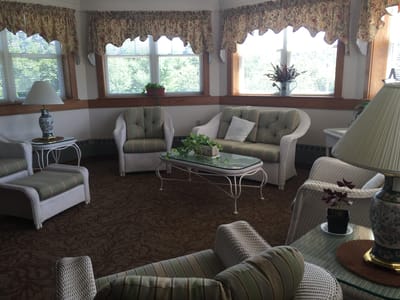Cozy common area with comfortable seating and natural light
