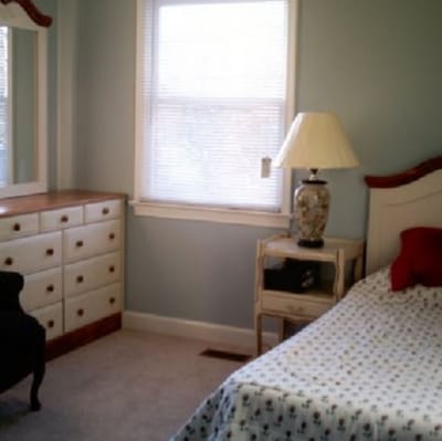 Interior view of a private resident room