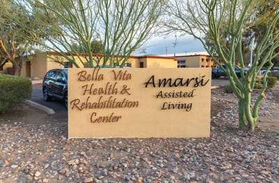 Exterior sign for Amarsi Assisted Living facility