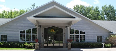 Exterior view of North Crest Assisted Living building