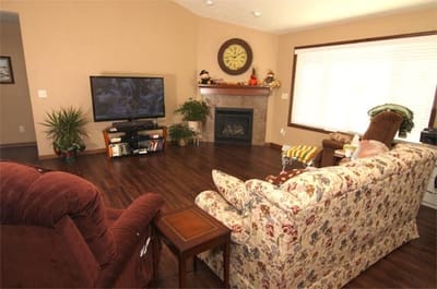 Cozy common area with furniture and a television