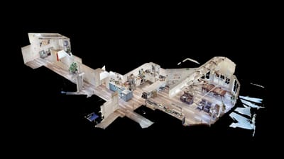 Architectural floor plan of a facility layout