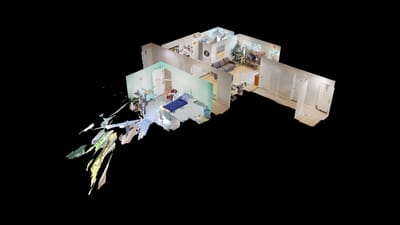 3D layout model of an interior space