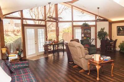 Common area with comfortable seating and natural light
