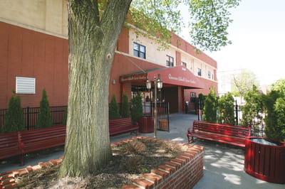 Exterior view of Brooklyn Adult Care Center entrance.