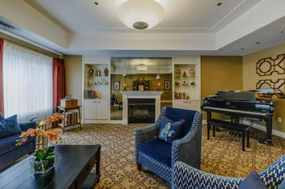 Cozy common area with seating and decor