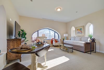 Bright and inviting interior living space