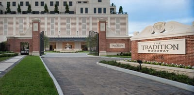 Exterior view of The Tradition Woodway entrance
