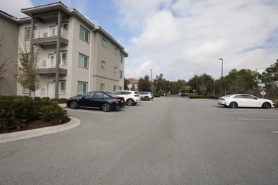 Parking lot and exterior of the facility building