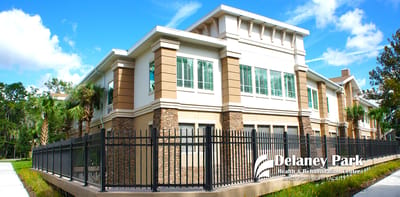 Exterior view of Delaney Park Health and Rehabilitation Center