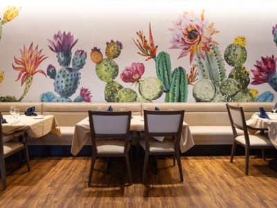 Acacia Health Center at Sagewood, Nursing Home in Phoenix, AZ — Colorful cactus mural in a restaurant dining area