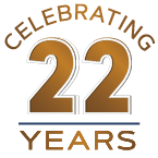 Logo celebrating 22 years