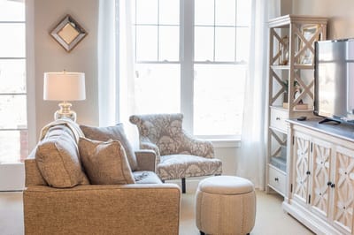Cozy lounge area with comfortable seating