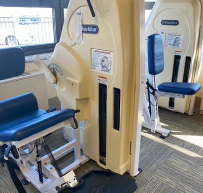 Exercise equipment in a rehabilitation area