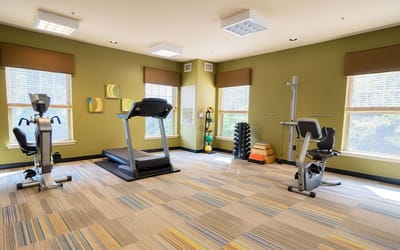 Interior view of a fitness area in the facility